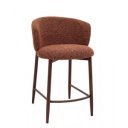 MAREN modern boucle bárszék - beige/terrakotta