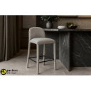 NOVERA modern boucle bárszék - beige/terrakotta/szürke/zöld