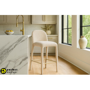 NOVERA modern boucle bárszék - beige/terrakotta/szürke/zöld