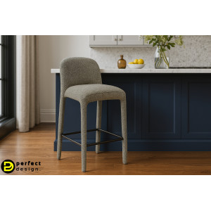 NOVERA modern boucle bárszék - beige/terrakotta/szürke/zöld