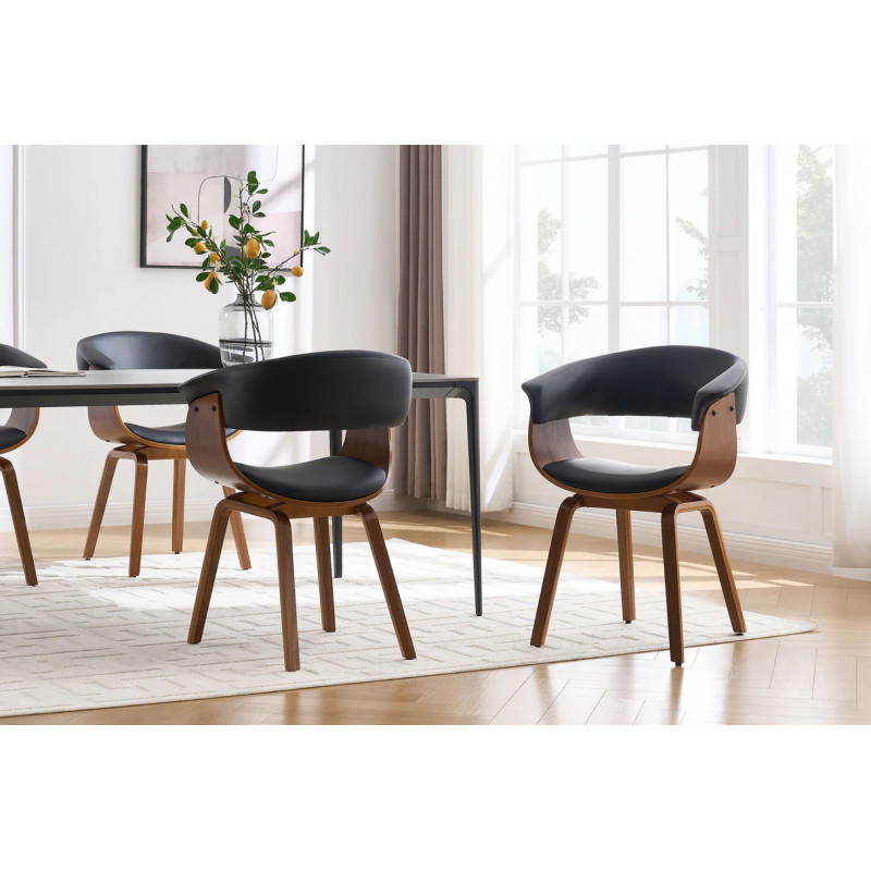 ORGANIC design szék - fekete/dió