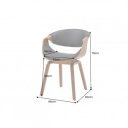 ORGANIC -II design szék - fekete/dió