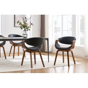 ORGANIC -II design szék - fekete/dió INVICTA