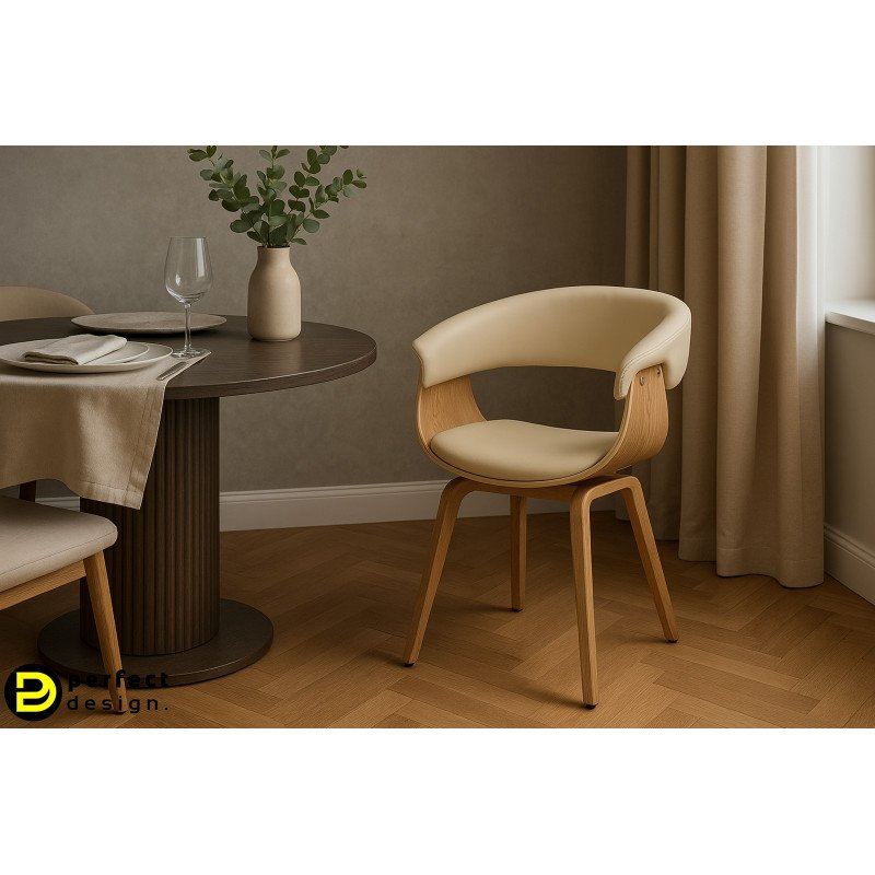 ORGANIC design szék - beige/tölgy