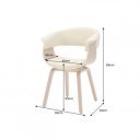 ORGANIC design szék - beige/tölgy