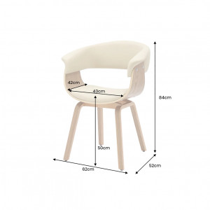 ORGANIC design szék - beige/tölgy