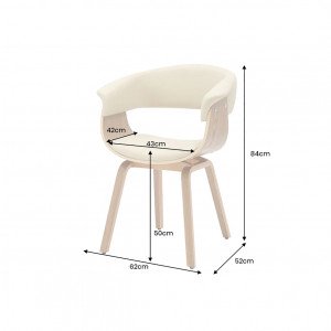 ORGANIC design szék - beige/tölgy