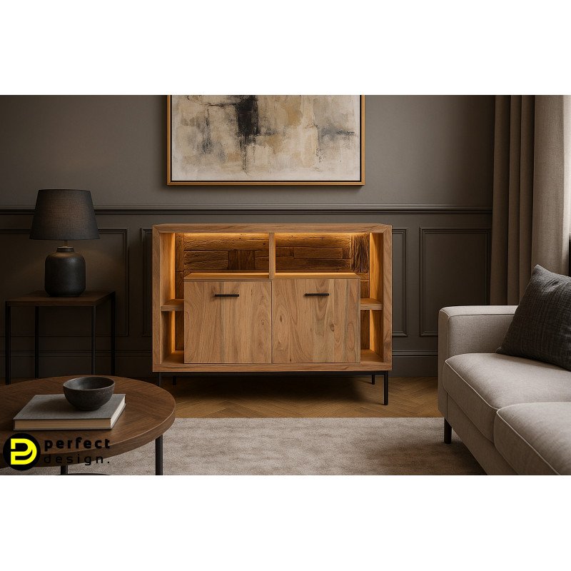 VELMOR design akác komód -115cm