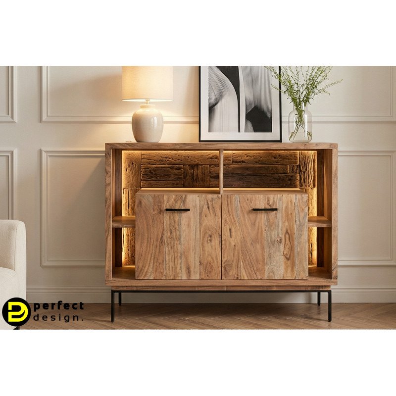 VELMOR design akác komód -115cm