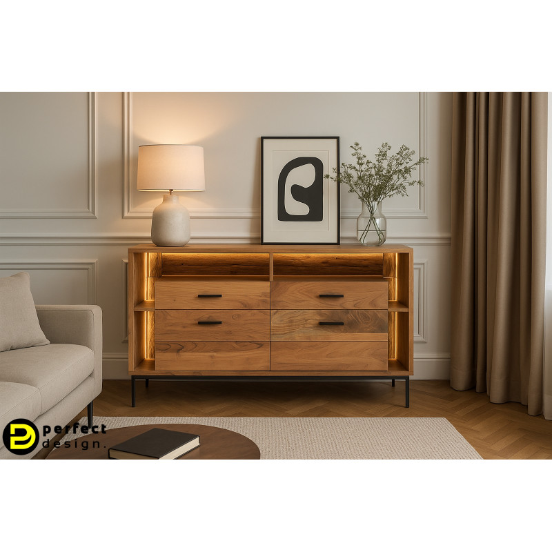 VELMOR design akác komód -145cm