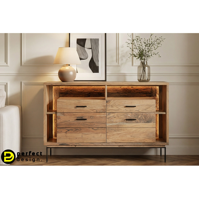 VELMOR design akác komód -145cm