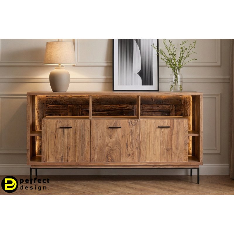 VELMOR design akác komód -175cm