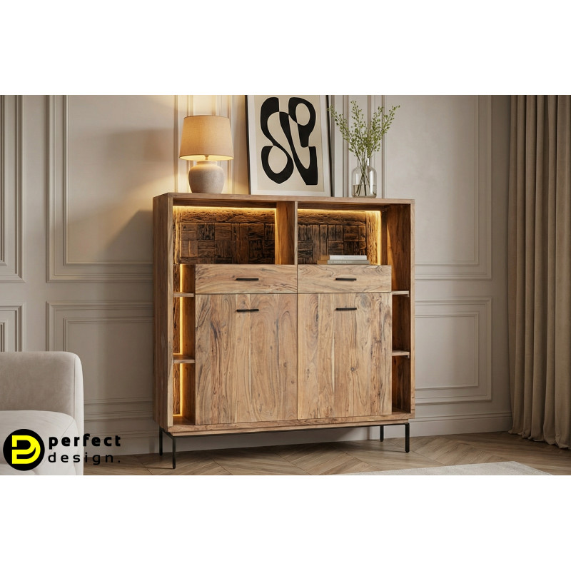 VELMOR design akác szekrény - 150cm