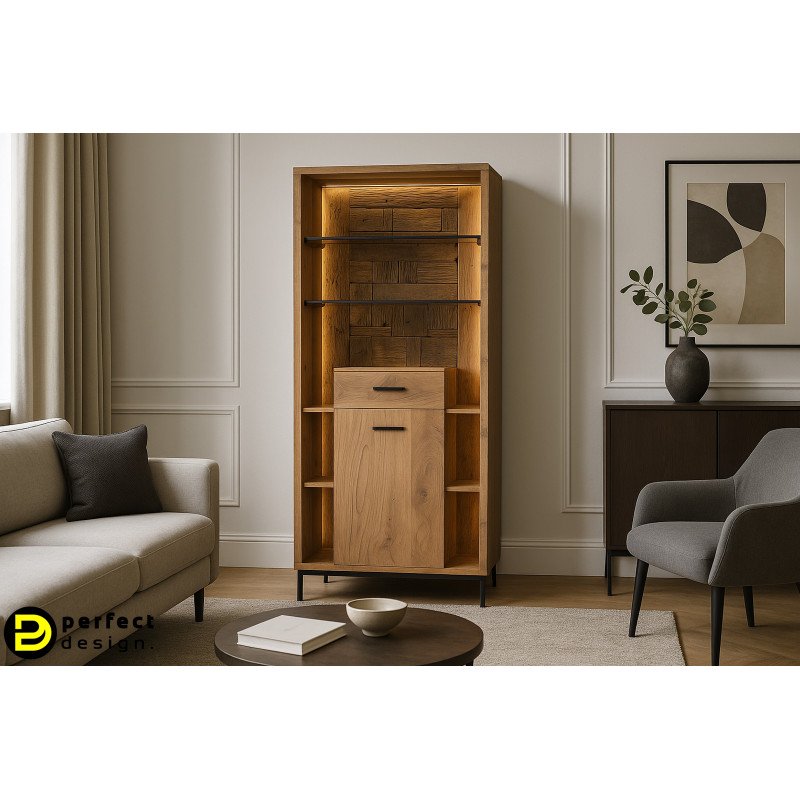 VELMOR design akác polc - 195cm