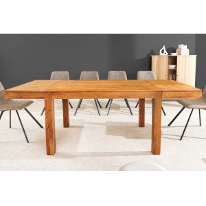 PURE tömör akác étkezőasztal - 120-200cm Bővíthető étkezőasztal