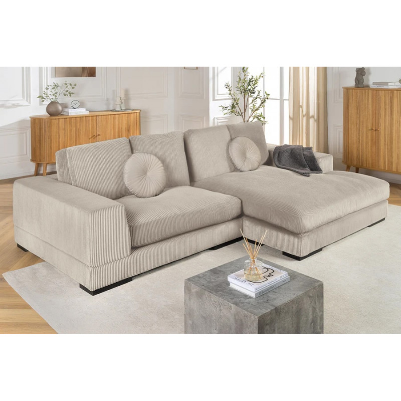 BABYLON design kordbársony kanapé - 270cm - beige