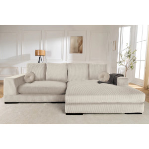 BABYLON design kordbársony kanapé - 270cm - beige