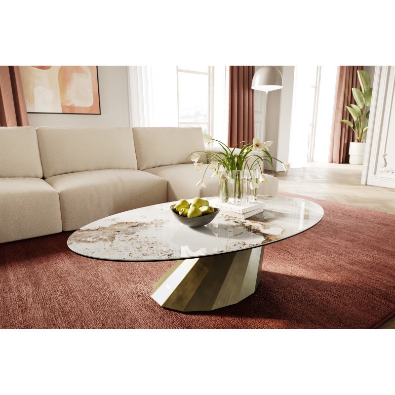 LUMINEO prémium kerámia dohányzóasztal - 140cm