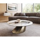 LUMINEO ROUND prémium kerámia dohányzóasztal - 100cm