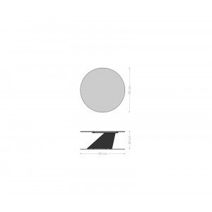 MIRADOR ROUND prémium kerámia dohányzóasztal - 90cm
