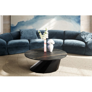 MIRADOR ROUND prémium kerámia dohányzóasztal - 90cm DELIFE