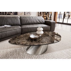 EMPERADOR-II prémium kerámia dohányzóasztal - 140cm DELIFE