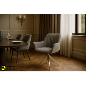 KOREL prémium boucle étkezőszék - szürke