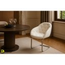 GAIO prémium boucle étkezőszék - beige/fehér/szürke