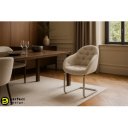 GAIO prémium boucle étkezőszék - beige/fehér/szürke