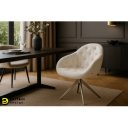 GAIO-II prémium boucle étkezőszék - beige/fehér/szürke