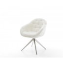 GAIO-II prémium boucle étkezőszék - beige/fehér/szürke