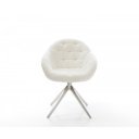 GAIO-II prémium boucle étkezőszék - beige/fehér/szürke