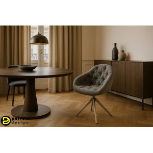 GAIO-II prémium boucle étkezőszék - beige/fehér/szürke