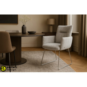 KILEN prémium zsenília étkezőszék - zöld/szürke