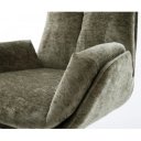 MELBA prémium zsenília étkezőszék - zöld/szürke