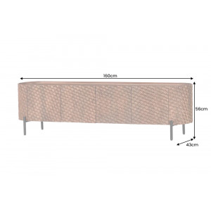 ADLON design mangófa Tv-szekrény - 160cm