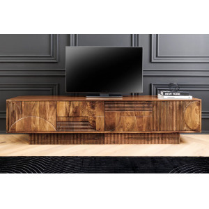 DECORAND különleges mangófa TV-szekrény - 200cm - barna INVICTA