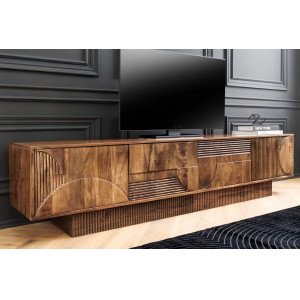 DECORAND különleges mangófa TV-szekrény - 200cm - barna
