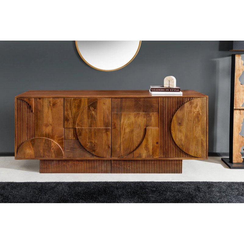 DECORAND különleges mangófa komód - 170cm - barna