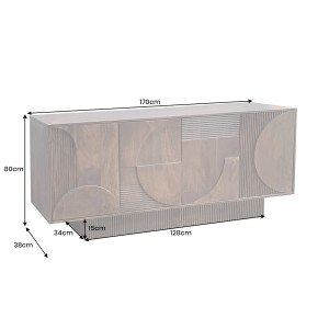 DECORAND különleges mangófa komód - 170cm - barna