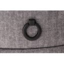 SIGNUM modern bársony éjjeliszekrény - szürke