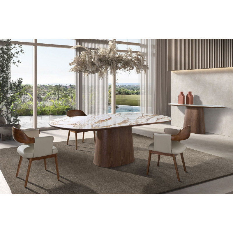 MACABEO prémium kerámia/dió étkezőasztal - 240cm