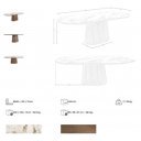 MACABEO prémium kerámia/dió étkezőasztal - 240cm