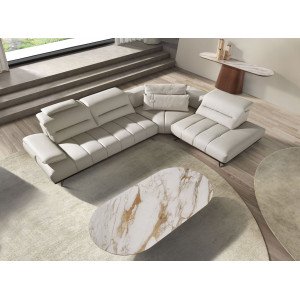MACABEO prémium kerámia/dió dohányzóasztal - 160cm