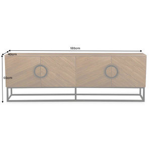 GRANDEZZA modern TV-szekrény - 180cm - dió