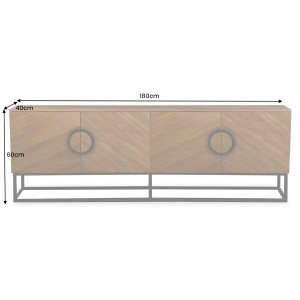 GRANDEZZA modern TV-szekrény - 180cm - dió