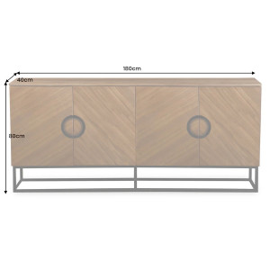 GRANDEZZA modern komód - 180cm - dió