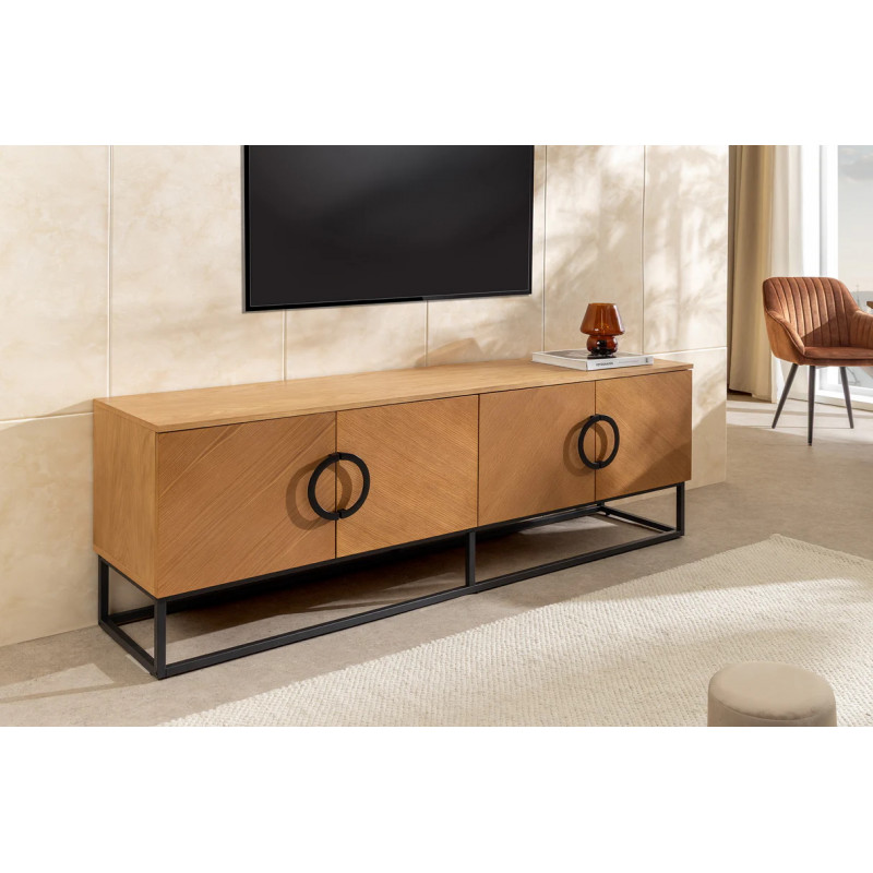 GRANDEZZA modern TV-szekrény - 180cm - tölgy