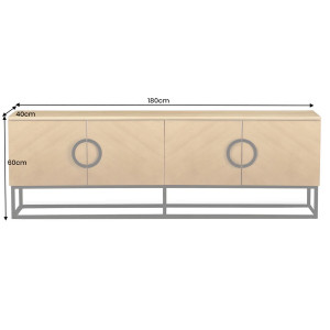 GRANDEZZA modern TV-szekrény - 180cm - tölgy