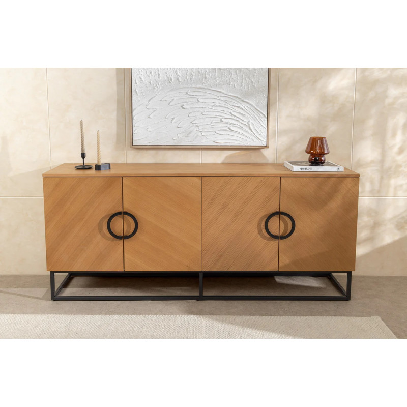 GRANDEZZA modern komód - 180cm - tölgy